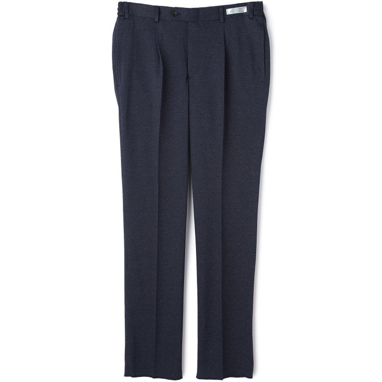 シルバーライン 【CLASSICO TAPERED】【春夏】1タックテーパードパンツ/ネイビー/ウエストシャーリング/4S SUSTAINABILITY&ECOLOGY FABRIC/※裾上げ必要 紺濃色