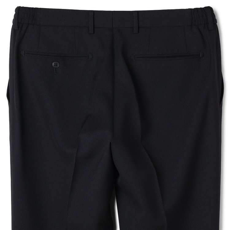 ブラックライン 【SLIM TAPERED】【春夏】0タックテーパードパンツ/ブラック/4S/※裾上げ済仕様 黒