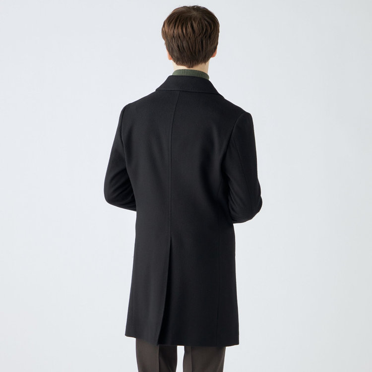 ブラックライン 【BL】ウールチェスターコート/ブラック×ソリッド/NEW ZEALAND WOOL LIMITED EDITION 黒