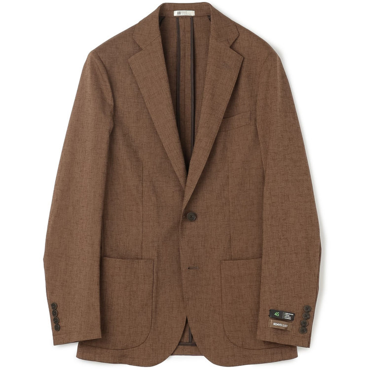 シルバーライン 【発送在庫あり】【RBC】【春夏】ポリエステル2釦ジャケット/ブラウン/パッチポケット/4S SUSTAINABILITY&ECOLOGY FABRIC 茶中間