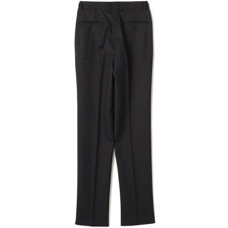ソノタ 【BLACK LINE】1タックワイドシルエットパンツ/ダークグレー/NEW ZEALAND WOOL MIX/※裾上げ必要 グレー濃色
