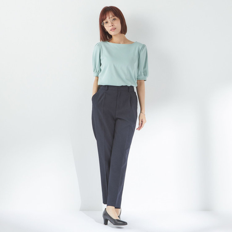 シルバーライン 【SILVER LINE/5分袖】パフスリーブカットソー/グリーン 緑淡色