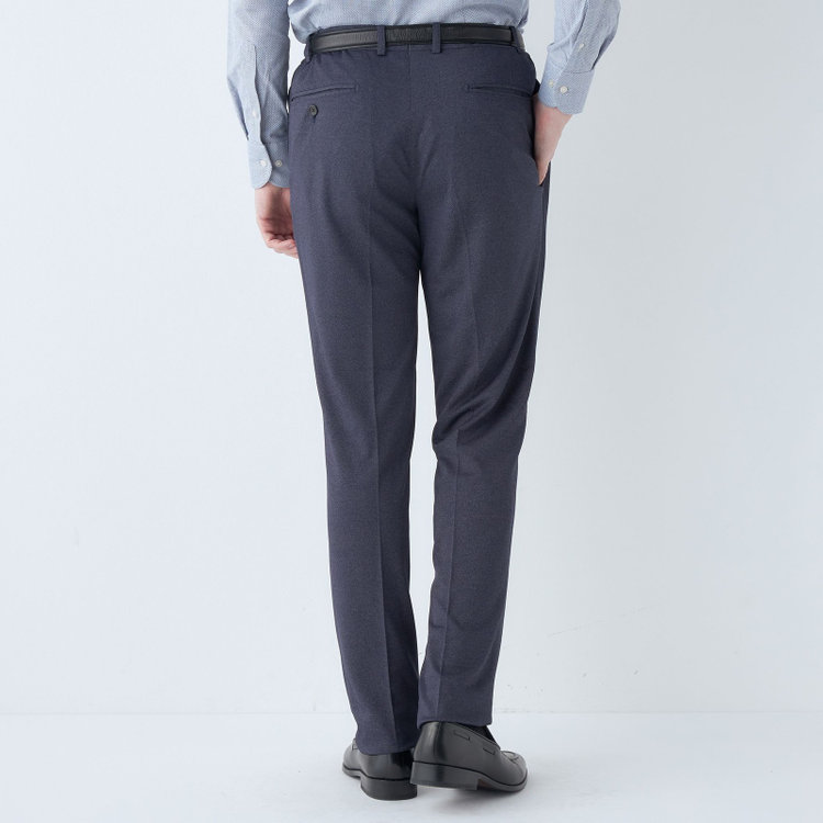 シルバーライン 【CLASSICO TAPERED】【春夏】1タックテーパードパンツ/ネイビー/ウエストシャーリング/4S SUSTAINABILITY&ECOLOGY FABRIC/※裾上げ必要 紺濃色