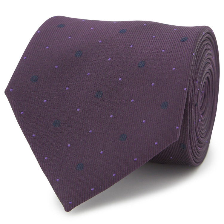 ブラックライン 【BLACK LINE】シルクブレンドドットネクタイ 7.5cm幅/パープル その他
