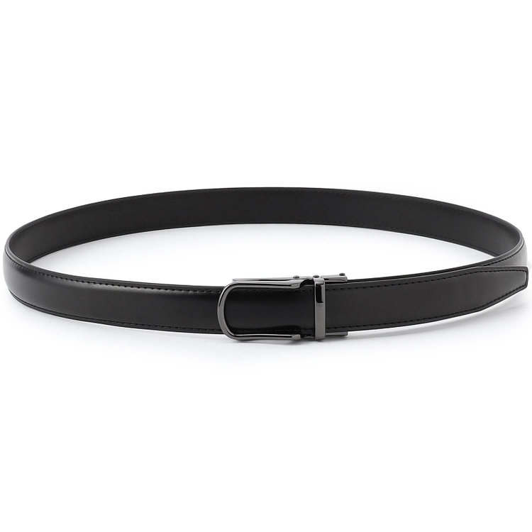 【フリーアジャスト仕様/5mm間隔/32段階】バックルベルト 2.5cm幅/ブラック(ウエスト94cmまで対応)