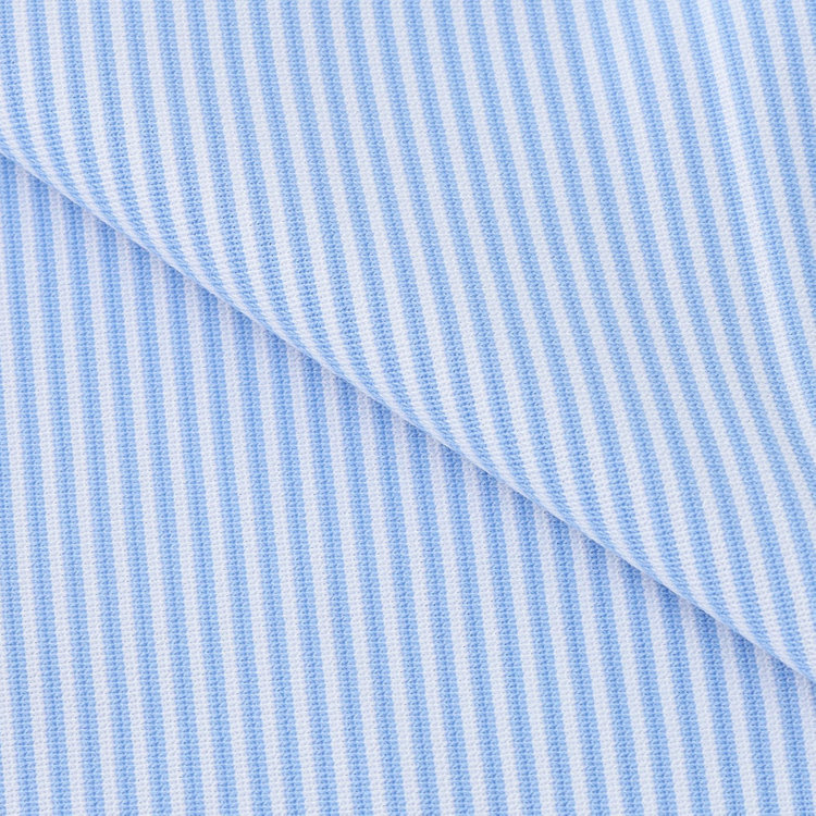 ブラックライン 【発送在庫あり】【BLACK LINE】ボタンダウンワイシャツ/ブルー＆ホワイト×ストライプ/「4S」スーパーノンアイロン・ストレッチ 青中間