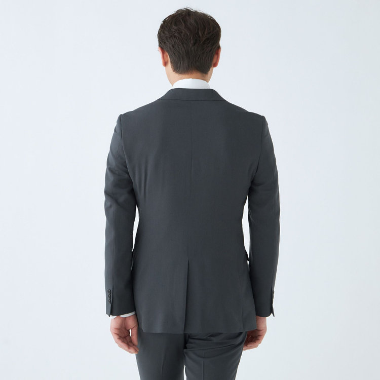 ブラックライン 【SLIM TAPERED_2】【春夏】2釦シングルスーツ 0タック/ネイビーグレー/4S/※裾上げ必要 グレー濃色