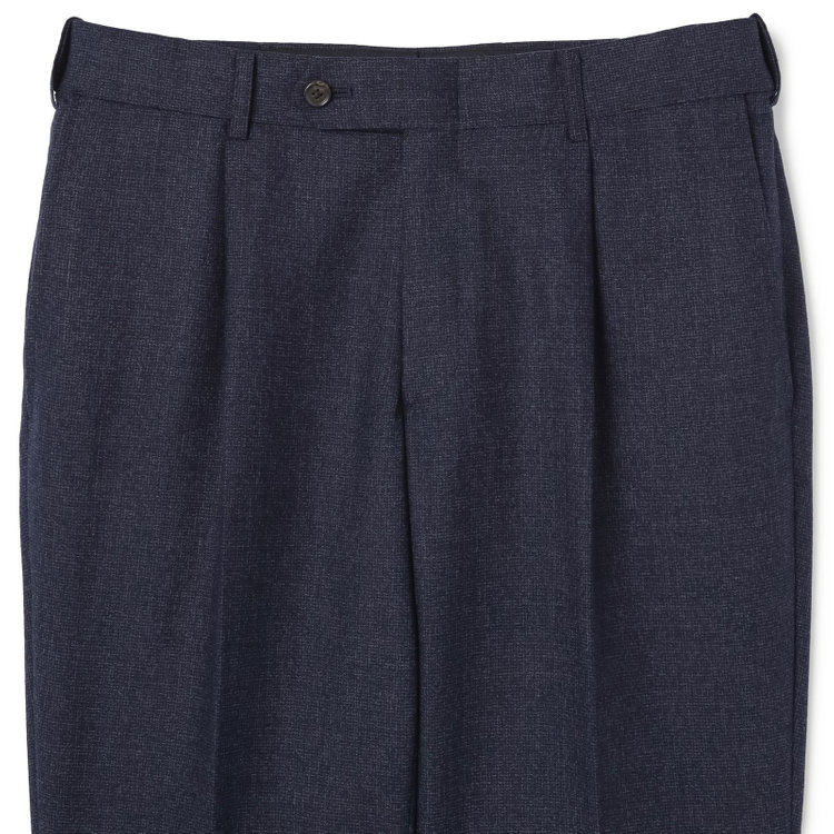 シルバーライン 【発送在庫あり】【CLASSICO TAPERED】【秋冬】2釦シングルスーツ 1タック/ネイビー/Ermenegildo Zegna LOOP woven in italy/※裾上げ必要 青濃色