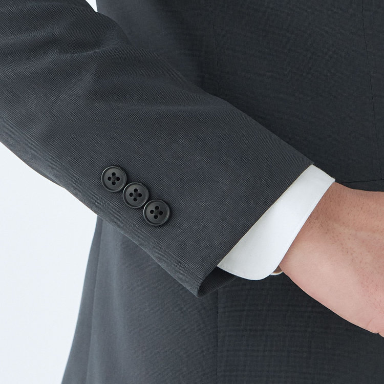 ブラックライン 【SLIM TAPERED_2】【春夏】2釦シングルスーツ 0タック/ネイビーグレー/4S/※裾上げ必要 グレー濃色