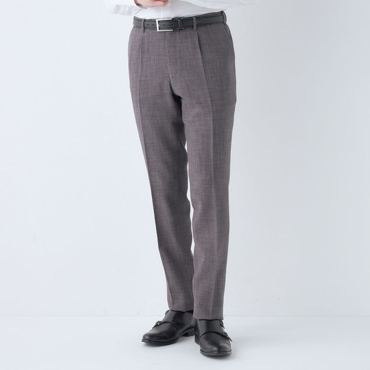 シルバーライン 【CLASSICO TAPERED】【春夏】1タックテーパードパンツ/グレー/ウエストムーブ4S SUSTAINABILITY&ECOLOGY FABRIC/※裾上げ済み仕様 グレー中間