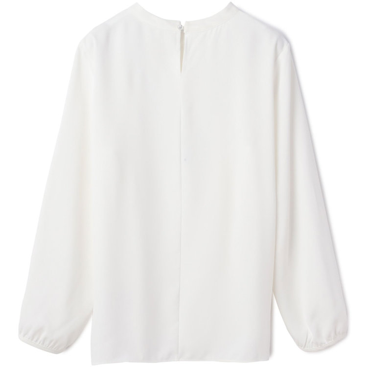 シルバーライン 【発送在庫あり】【SL/9分袖】スカーフ風ボウタイブラウス/ホワイト 白