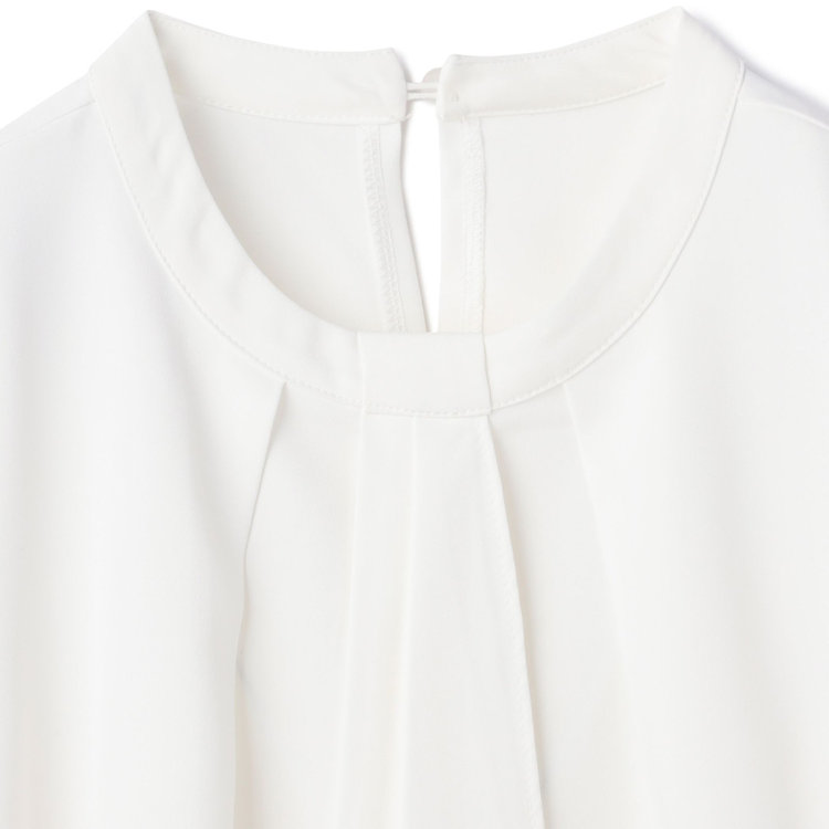 シルバーライン 【発送在庫あり】【SL/9分袖】スカーフ風ボウタイブラウス/ホワイト 白