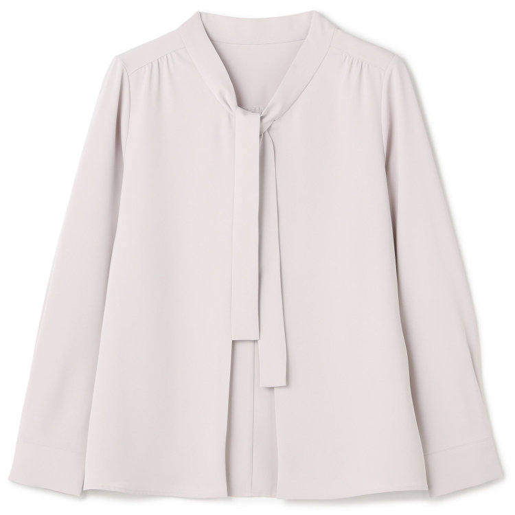 シルバーライン 【SL/長袖】ボウタイプルオーバー/ピンク/「ウォッシャブル」「ストレッチ」「防シワ」「UV加工」「静電気防止」 赤淡色