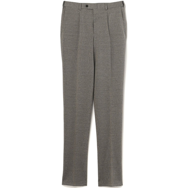 シルバーライン 【5DAYS CLOSET】【RBC】【春夏】1タックテーパードパンツ/グレー×ハウンドトゥース/ウエストムーブ仕様/4S SUSTAINABILITY&ECOLOGY FABRIC/※裾上げ必要 グレー中間