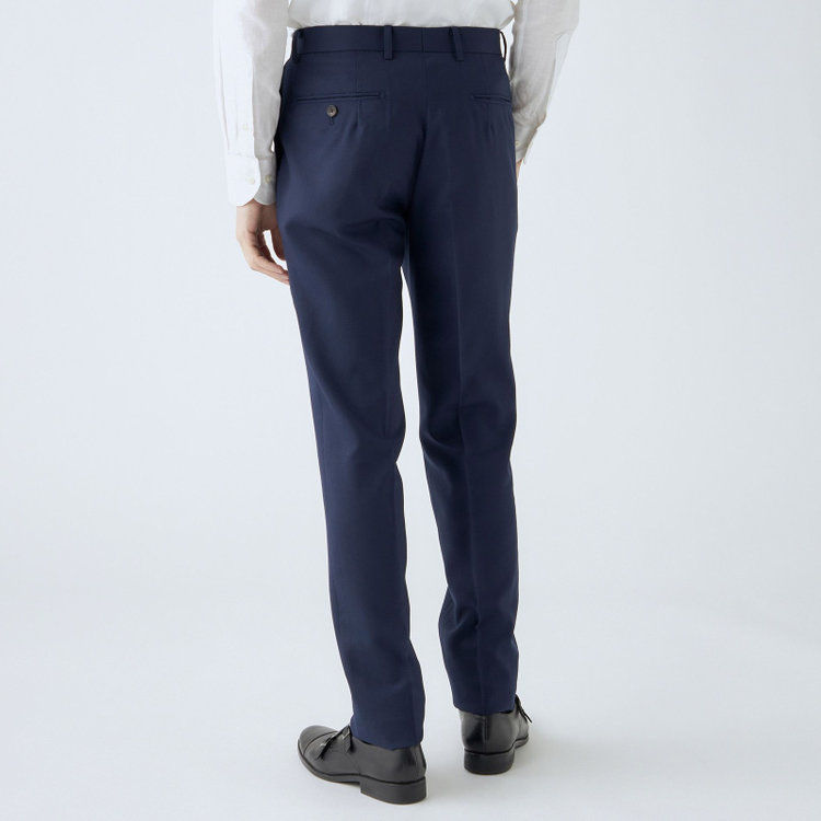 シルバーライン 【CLASSICO TAPERED】【秋冬】2釦シングルスーツ 1タック/ネイビー/super extra fine merino wool Raymond/※裾上げ必要 紺中間