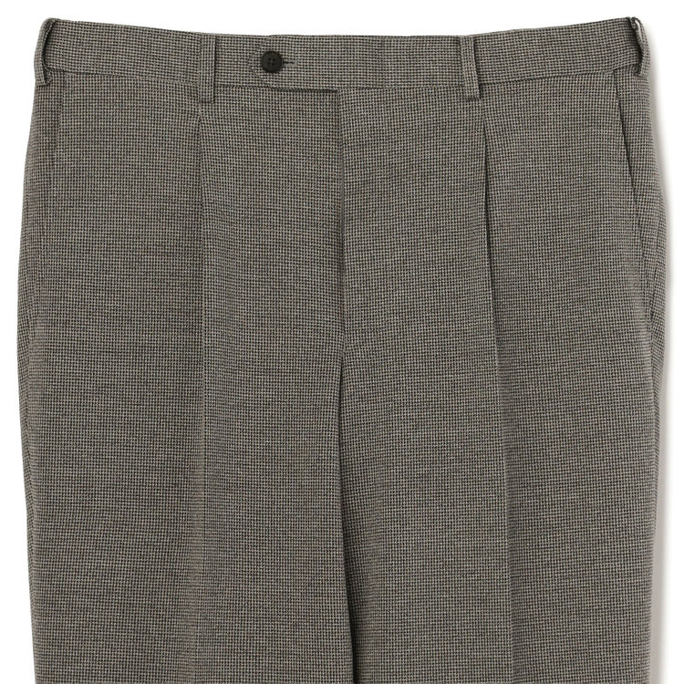 シルバーライン 【5DAYS CLOSET】【RBC】【春夏】1タックテーパードパンツ/グレー×ハウンドトゥース/ウエストムーブ仕様/4S SUSTAINABILITY&ECOLOGY FABRIC/※裾上げ必要 グレー中間