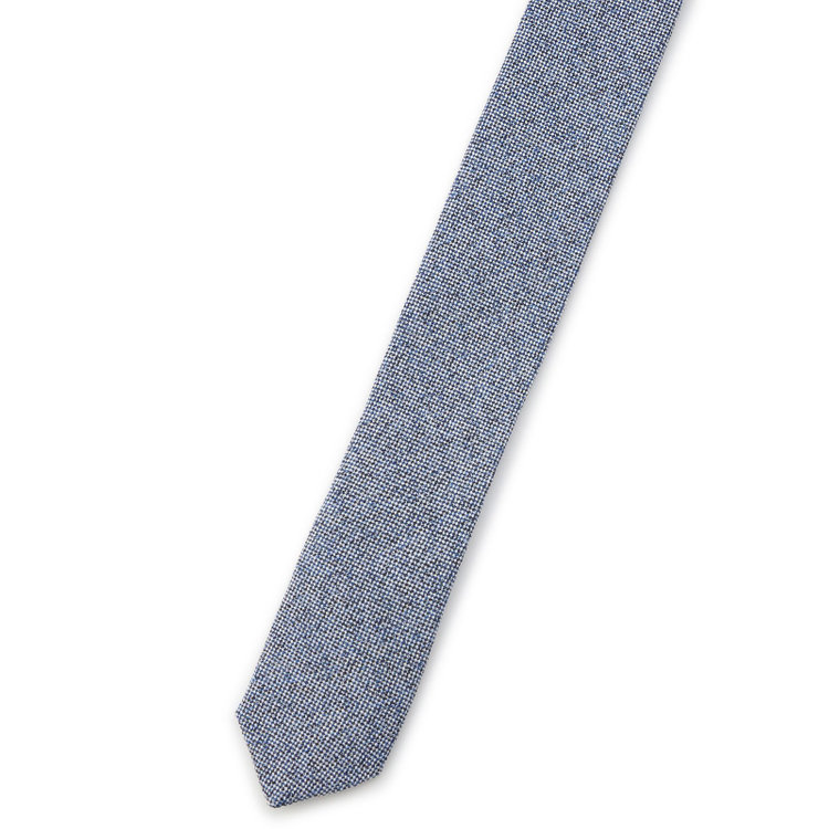 シルバーライン 【SILVER LINE】コットンシルクソリッド系ネクタイ 8.5cm幅/ネイビー/Finest fabrics by COMO ITALY その他