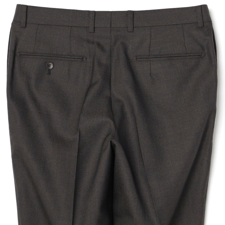 シルバーライン 【CLASSICO TAPERED】【秋冬】2釦シングルスーツ 1タック/ブラウン×グレンチェック/super extra fine merino wool Raymond/※裾上げ必要 茶中間