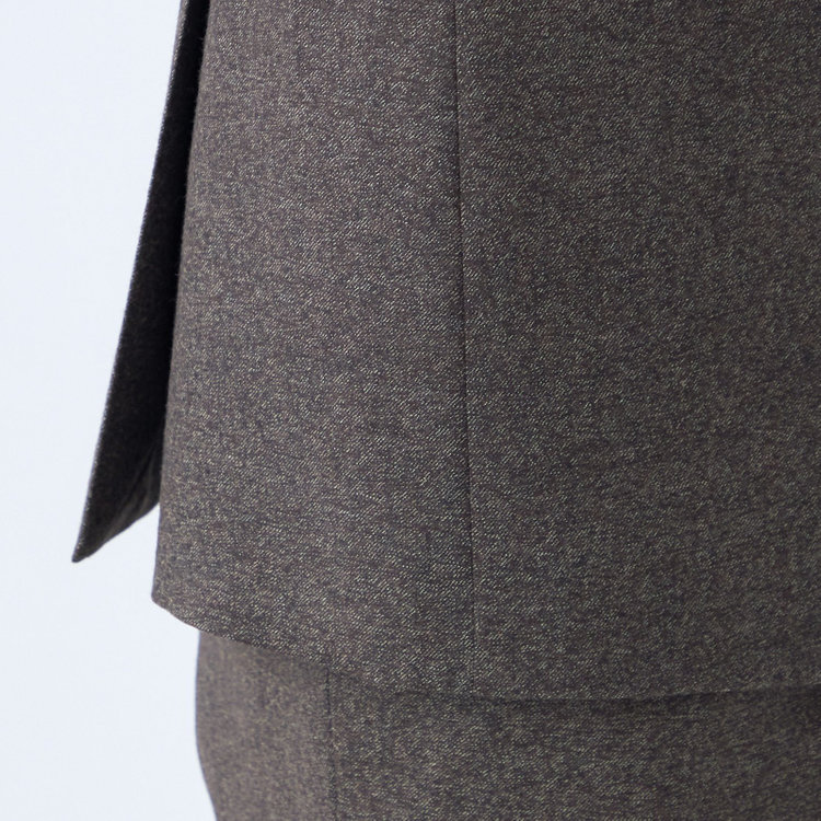 シルバーライン 【発送在庫あり】【CLASSICO TAPERED】【秋冬】2釦シングルスーツ 1タック/ブラウン/CANONICO 1663 fabric made in italy/※裾上げ必要 茶中間