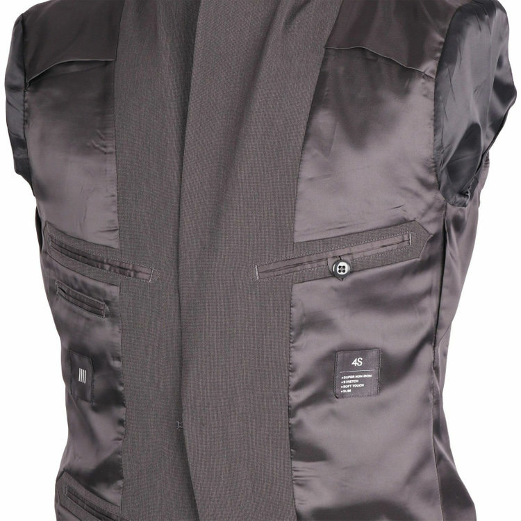 スーツセレクト 【WEB限定/OUTLET】【SLIM TAPERED_2】【春夏】2釦シングルスーツ 0タック/グレー/4S グレー系(灰)