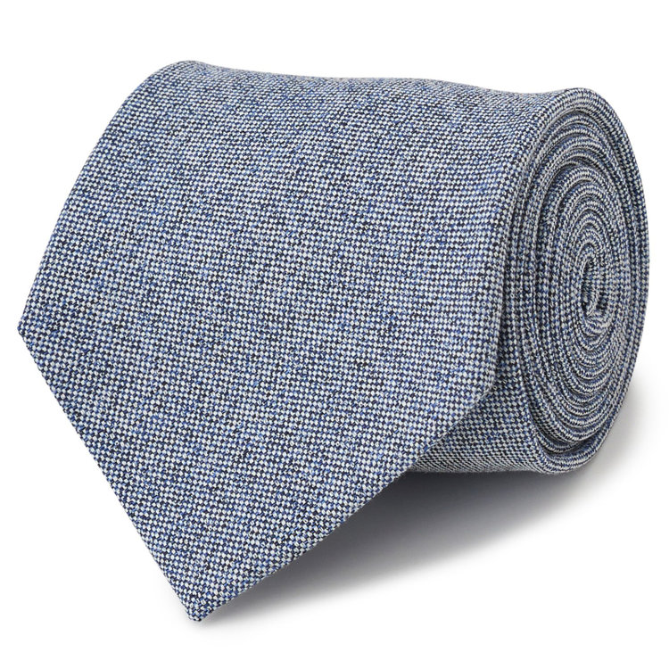 シルバーライン 【SILVER LINE】コットンシルクソリッド系ネクタイ 8.5cm幅/ネイビー/Finest fabrics by COMO ITALY その他