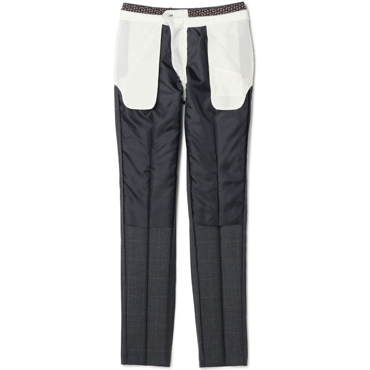 シルバーライン 【発送在庫あり】【CLASSICO TAPERED】【秋冬】スペアパンツ付き/2釦シングルスーツ 1タック/グレー×グレンチェックオーバーペン/ウォッシャブル/※裾上げ必要 グレー中間