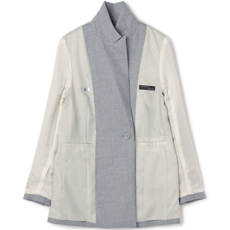 シルバーライン 【発送在庫あり】【SL】【秋冬】ウール6釦2掛けダブルジャケット/グレー/ゴールド釦/ヨコストレッチ グレー淡色
