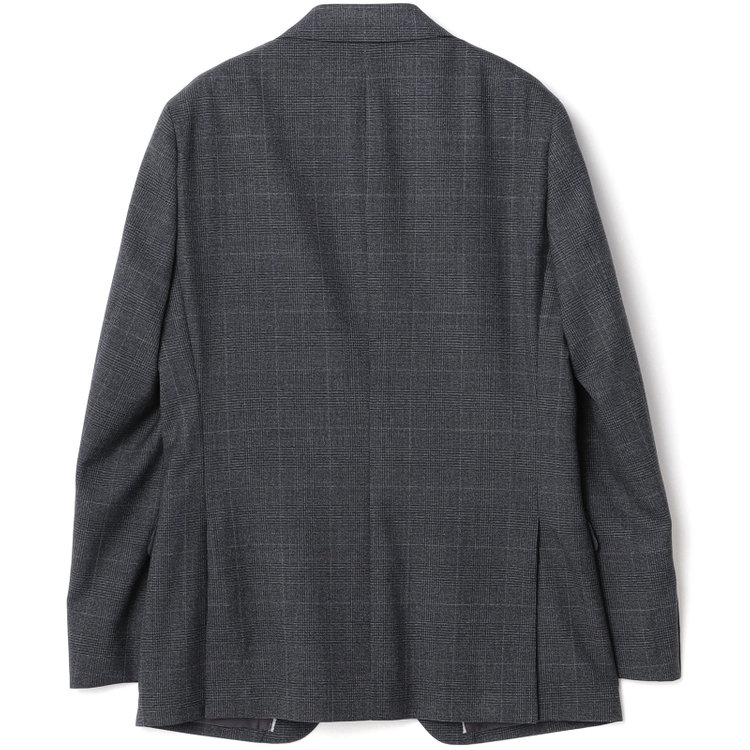 シルバーライン 【発送在庫あり】【CLASSICO TAPERED】【秋冬】スペアパンツ付き/2釦シングルスーツ 1タック/グレー×グレンチェックオーバーペン/ウォッシャブル/※裾上げ必要 グレー中間