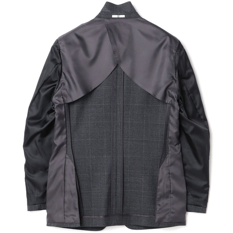 シルバーライン 【発送在庫あり】【CLASSICO TAPERED】【秋冬】スペアパンツ付き/2釦シングルスーツ 1タック/グレー×グレンチェックオーバーペン/ウォッシャブル/※裾上げ必要 グレー中間