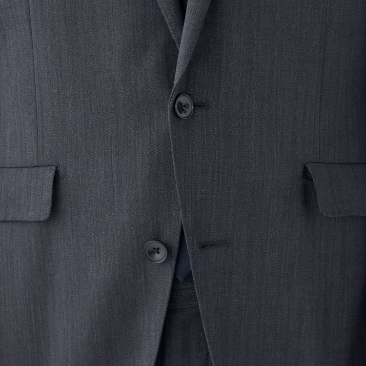 ブラックライン 【KSW】【年間】2釦シングルスーツ 0タック/グレー/ウエストシャーリング/ウォッシャブル/MOVING STRETCH/※裾上げ必要 グレー濃色