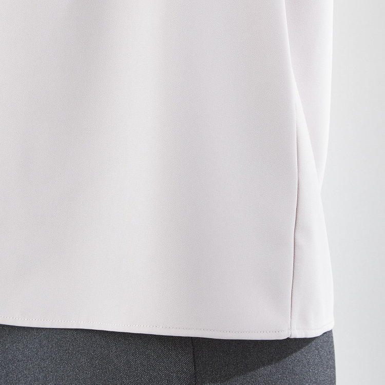 シルバーライン 【SL/長袖】ボウタイプルオーバー/ピンク/「ウォッシャブル」「ストレッチ」「防シワ」「UV加工」「静電気防止」 赤淡色