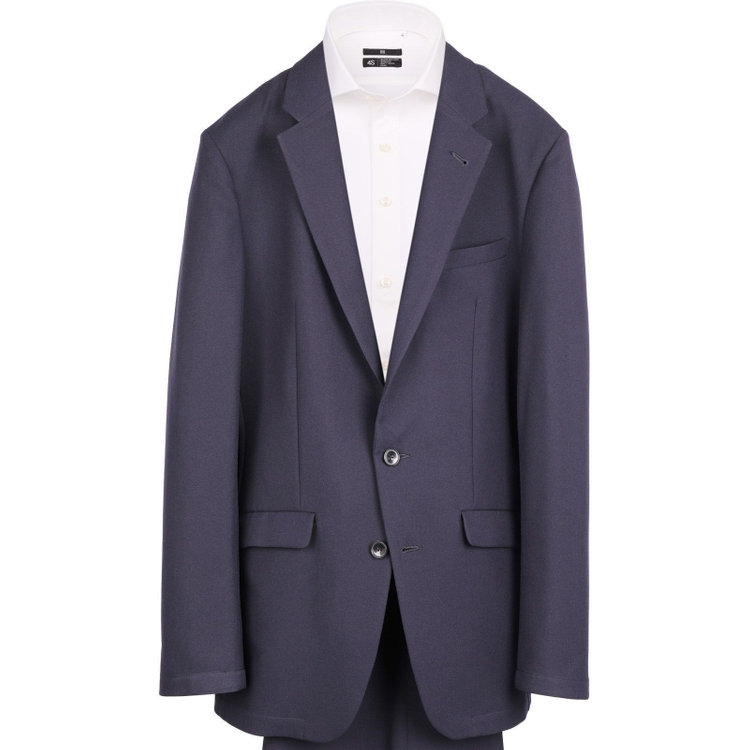 ブラックライン 【WEB限定/OUTLET】【発送在庫あり】【BL/4S WORK】【WEB限定】【年間】2釦シングルスーツ 0タック/ネイビー/ドローコード&ウエストシャーリング/※パンツ裾上げ済仕様 ネイビー系(紺)