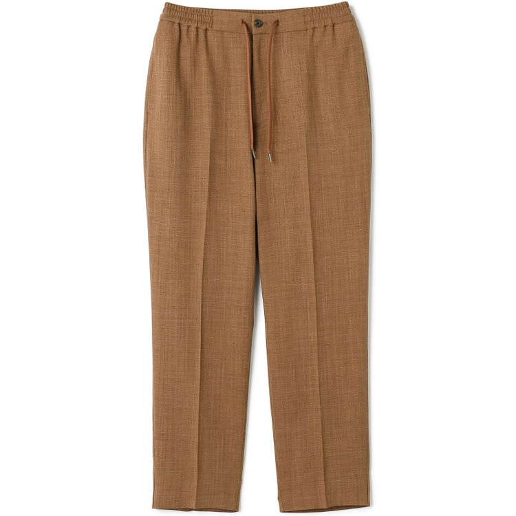 ブラックライン 【RBC】【春夏】オーバーサイズパンツ/ブラウン/ウエストシャーリング/ドローコード/4S SUSTAINABILITY&ECOLOGY FABRIC/※裾上げ済仕様 茶中間