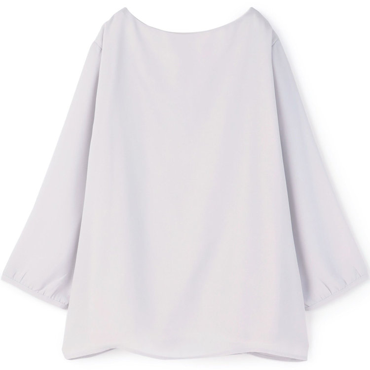 シルバーライン 【SILVER LINE/7分袖】フロントプリーツクルーネックプルオーバー/グレージュ/「ウォッシャブル可能」「防シワ」 グレー淡色