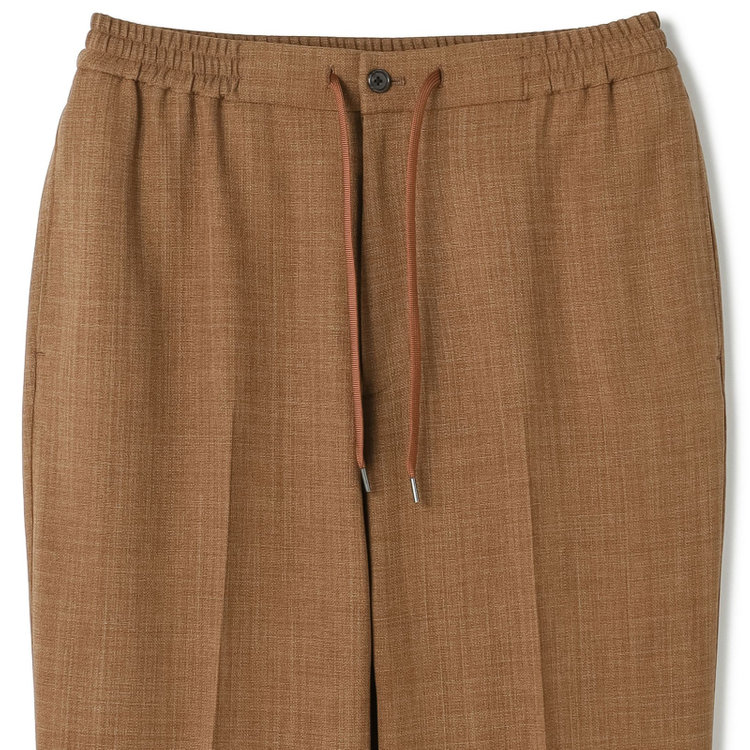 ブラックライン 【RBC】【春夏】オーバーサイズパンツ/ブラウン/ウエストシャーリング/ドローコード/4S SUSTAINABILITY&ECOLOGY FABRIC/※裾上げ済仕様 茶中間