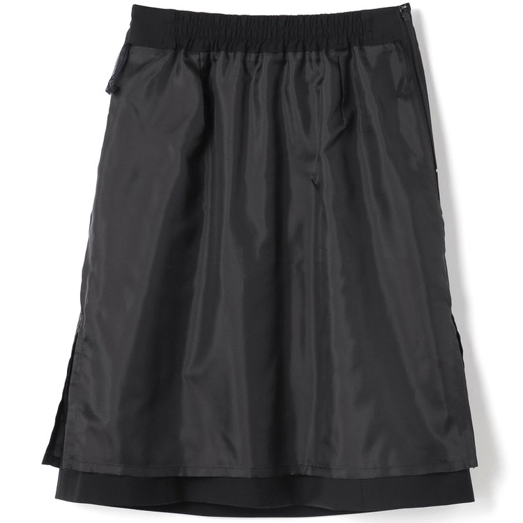 ブラックライン 【SUIT SELECT×Samantha Thavasa】【年間】バックフレアセミタイトスカート/究極のブラック/4S/マシンウォシャブル 黒