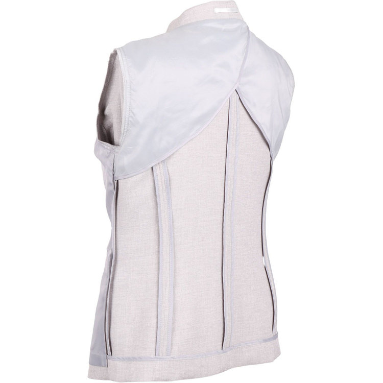 ブラックライン 【WEB限定/OUTLET】【SL】【春夏】ノーカラー七分袖ジャケット/グレー/ウォッシャブル グレー系(灰)