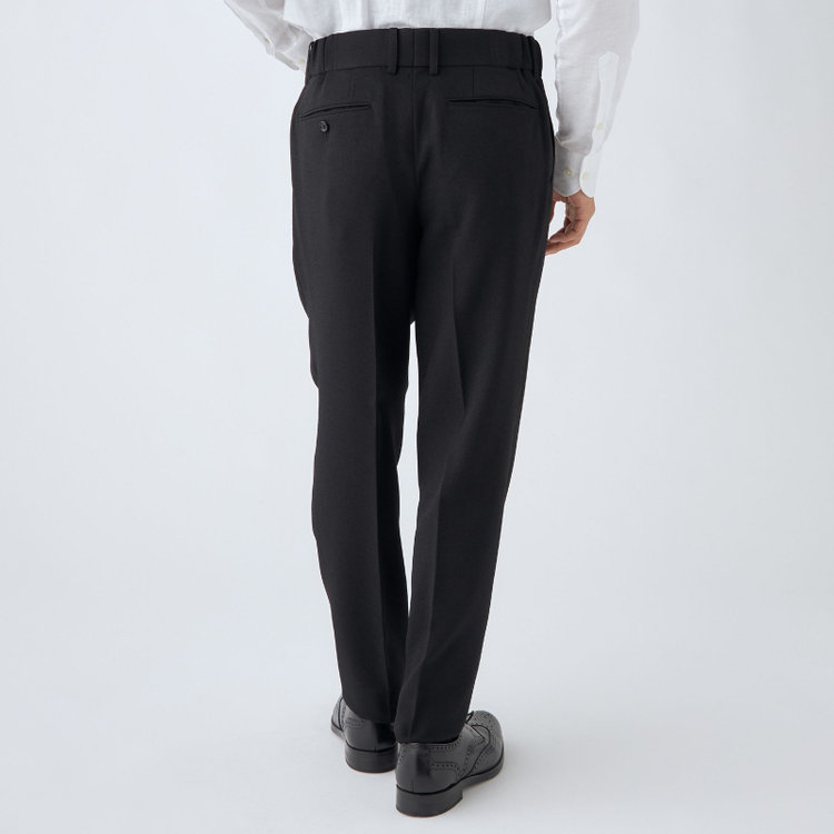 シルバーライン 【RBC】【秋冬】3釦段返りシングルスーツ 2タック/ブラック/ドローコード&ウエストシャーリング/※パンツ裾上げ済仕様 黒