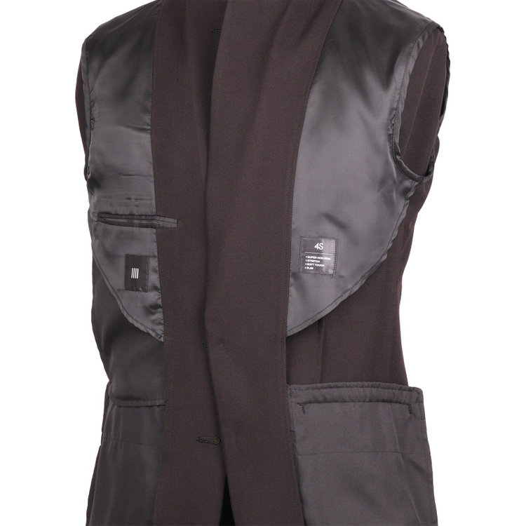 ブラックライン 【WEB限定/OUTLET】【発送在庫あり】【BL/4S WORK】【WEB限定】【年間】2釦シングルスーツ 0タック/ブラック/ドローコード&ウエストシャーリング/※パンツ裾上げ済仕様 ブラック系(黒)