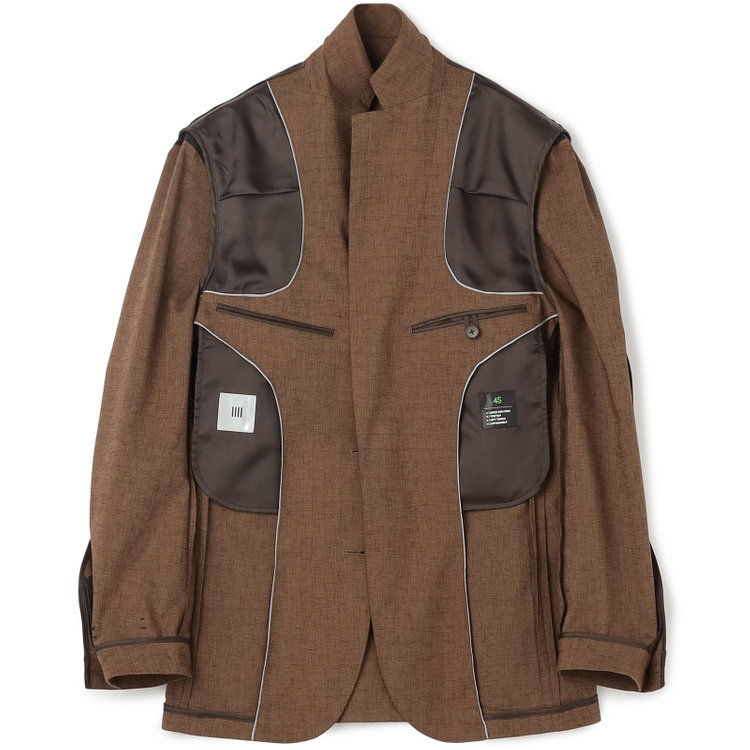 シルバーライン 【発送在庫あり】【RBC】【春夏】ポリエステル2釦ジャケット/ブラウン/パッチポケット/4S SUSTAINABILITY&ECOLOGY FABRIC 茶中間