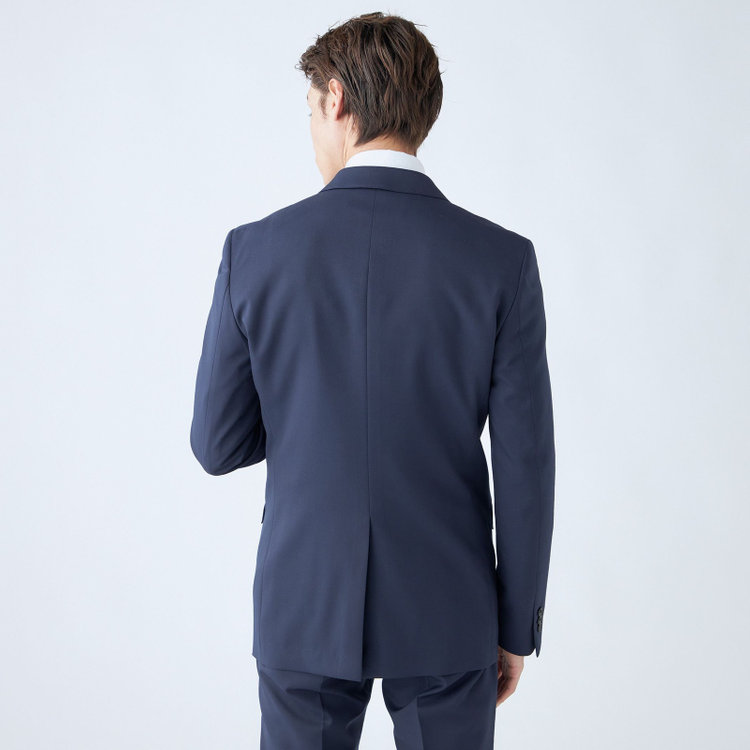 ブラックライン 【SLIM TAPERED_2】【年間】2釦シングルリバーシブルスリーピーススーツ 0タック/ネイビー/NEW ZEALAND WOOL MIX/※裾上げ必要 紺中間