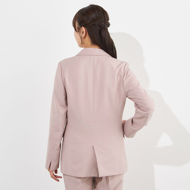 シルバーライン 【SILVER LINE】【年間】1釦シングルパンツスーツ/ピンク/ウォッシャブル/Naturemier/4S SUSTAINABILITY&ECOLOGY FABRIC/※パンツ裾上げ済仕様 赤淡色