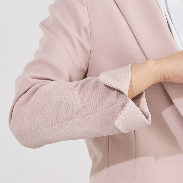 シルバーライン 【SILVER LINE】【年間】1釦シングルパンツスーツ/ピンク/ウォッシャブル/Naturemier/4S SUSTAINABILITY&ECOLOGY FABRIC/※パンツ裾上げ済仕様 赤淡色