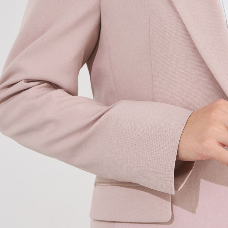 シルバーライン 【SILVER LINE】【年間】1釦シングルパンツスーツ/ピンク/ウォッシャブル/Naturemier/4S SUSTAINABILITY&ECOLOGY FABRIC/※パンツ裾上げ済仕様 赤淡色