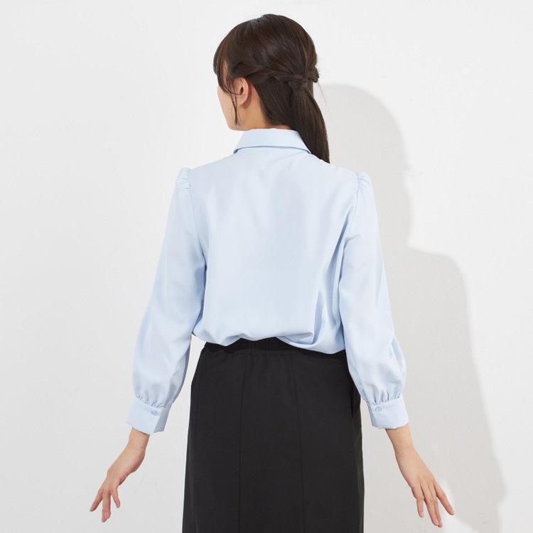 サマンサ 【SUIT SELECT×Samantha Thavasa】【長袖】2WAYボウタイブラウス/ブルー 青淡色