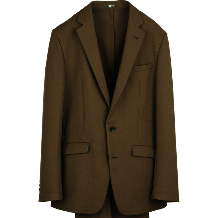 ブラックライン 【WEB限定/OUTLET】【発送在庫あり】【BL/4S WORK】【WEB限定】【年間】2釦シングルスーツ 0タック/カーキ/ドローコード&ウエストシャーリング/※パンツ裾上げ済仕様 カーキ系(濃緑)