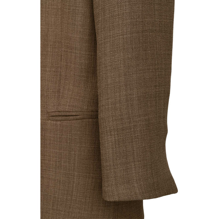 ブラックライン 【SL】【春夏】ノーカラー七分袖ジャケット/ブラウン/ウォッシャブル ブラウン系(茶)