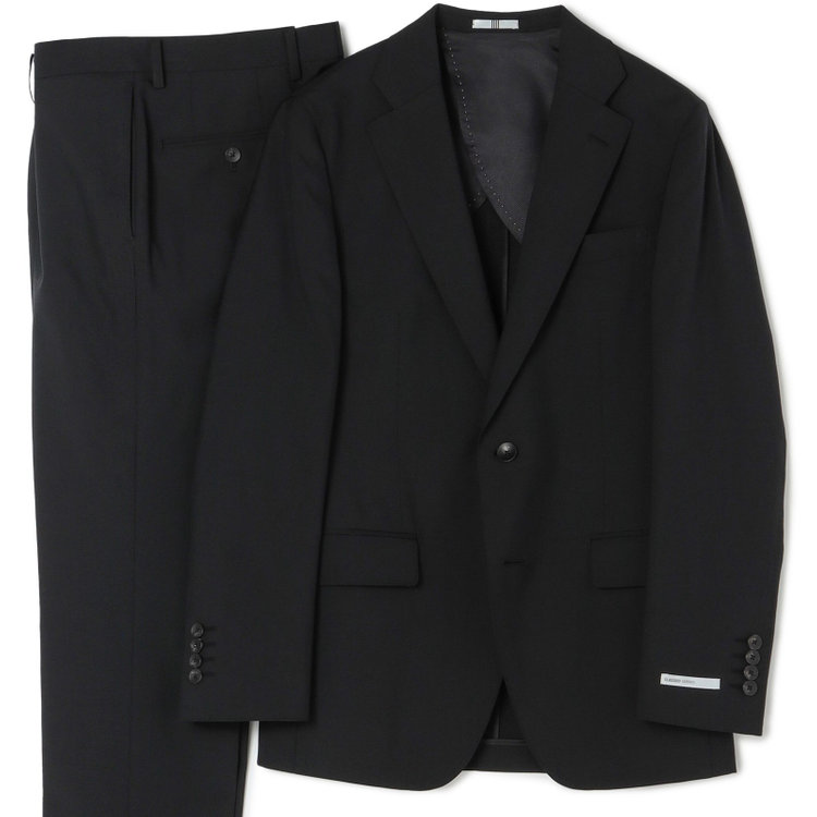 シルバーライン 【CLASSICO TAPERED】【年間】2釦シングルスーツ 1タック/ブラック/パンツウォシャブル/※裾上げ必要 黒