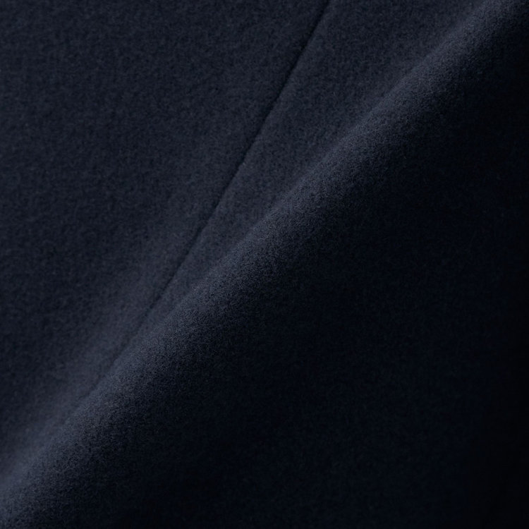 ブラックライン 【SL】【秋冬】ホック留めノーカラージャケット/ネイビー/ダブルジャージー素材 ネイビー系(紺)