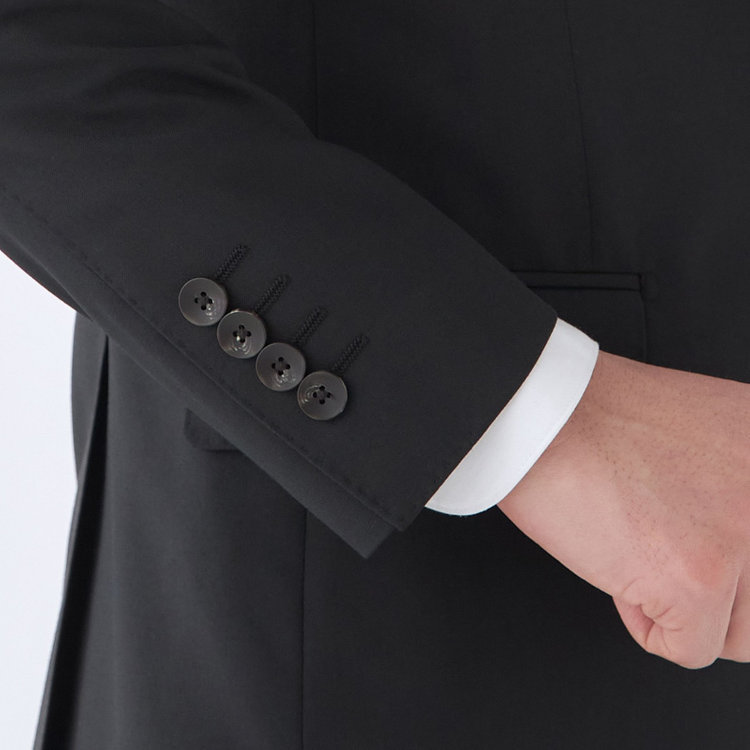 シルバーライン 【CLASSICO TAPERED】【年間】2釦シングルスーツ 1タック/ブラック/パンツウォシャブル/※裾上げ必要 黒